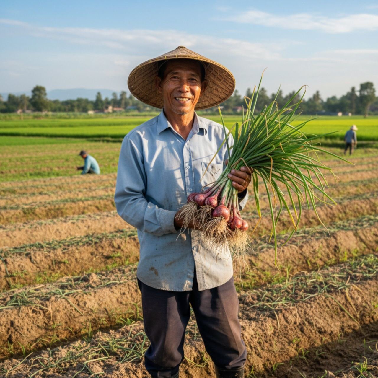 Shallot harvest, Central Java